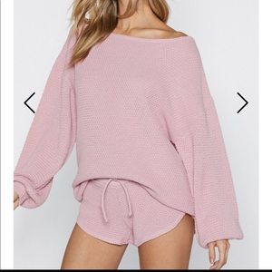 NWT NastyGal “knit happens” lounge set
